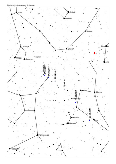 PDF-Aufsuchkarte für Komet Johnson