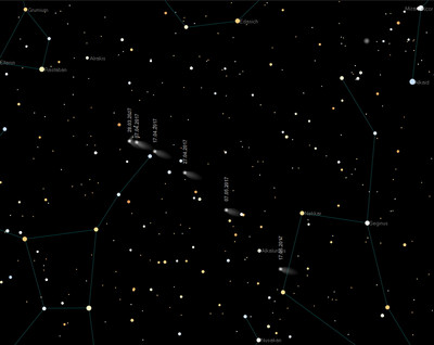 Aufsuchkarten-Bild für Komet Johnson